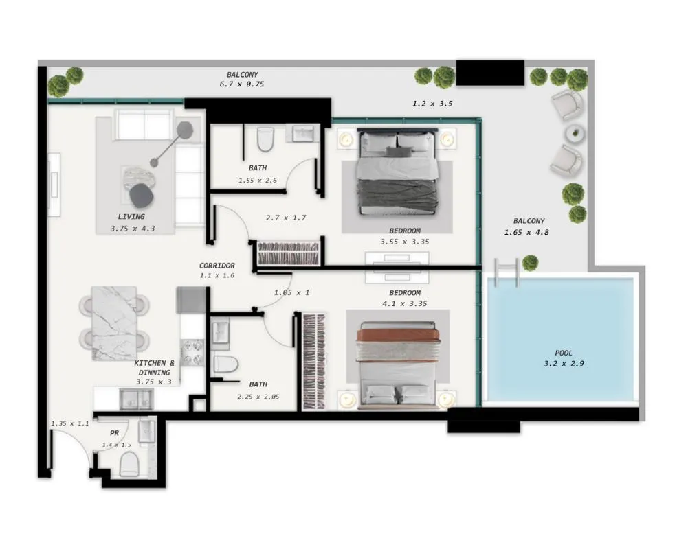 Samana Samana Park Meadows floor plan
