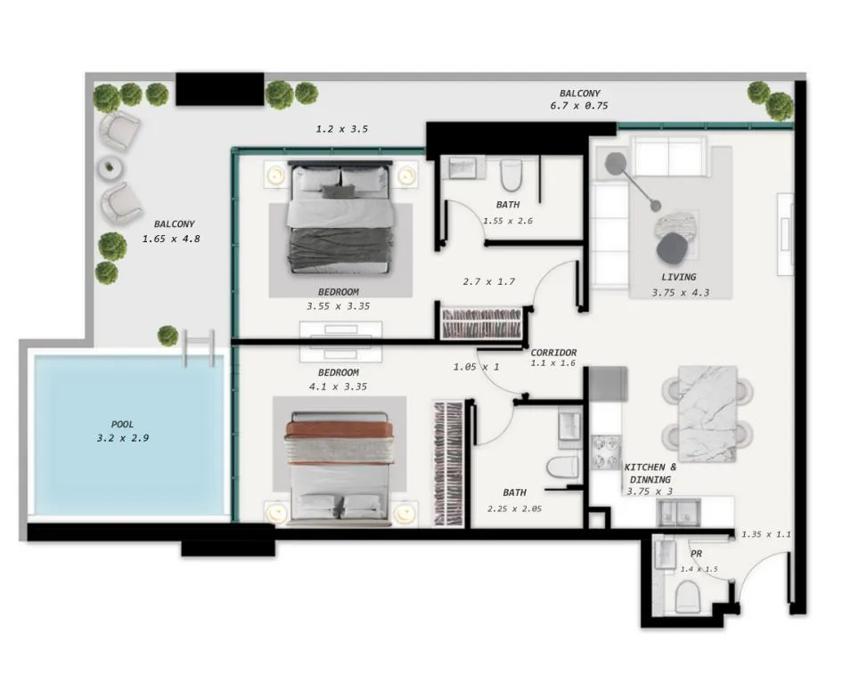 Samana Samana Park Meadows floor plan