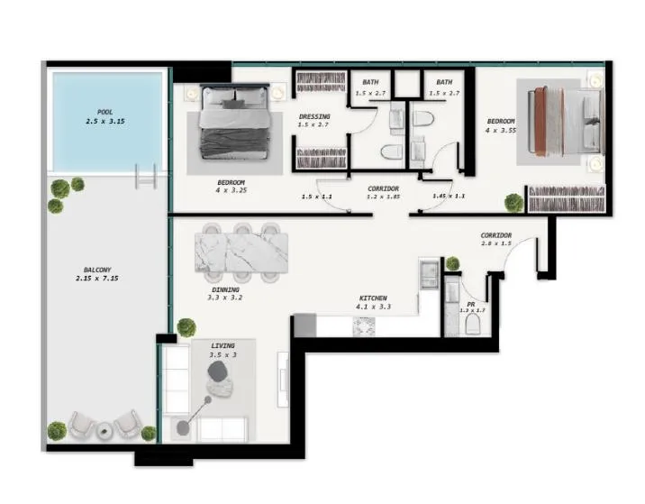 Samana Samana Park Meadows floor plan
