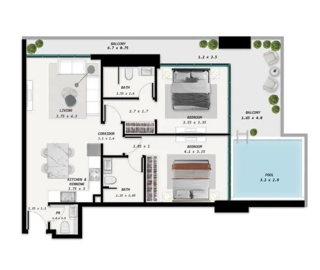 Samana Samana Park Meadows floor plan