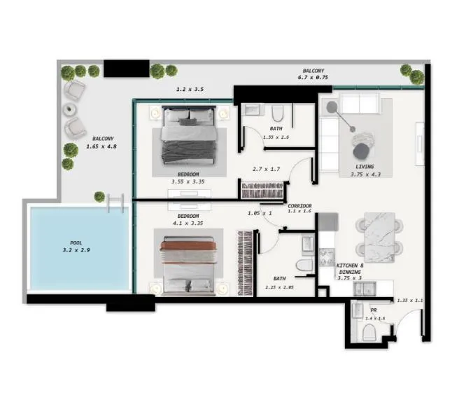 Samana Samana Park Meadows floor plan