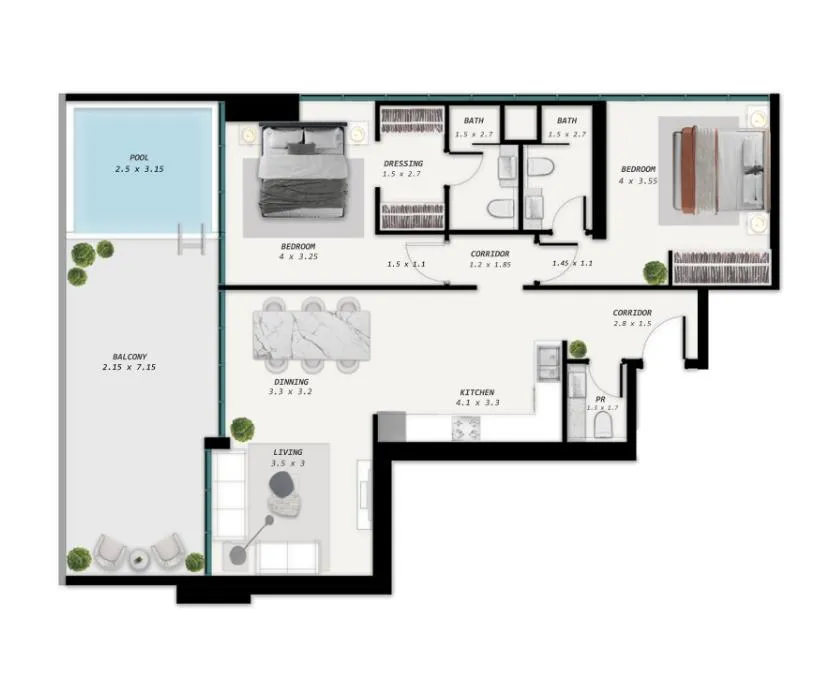 Samana Samana Park Meadows floor plan