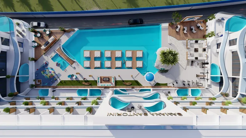 Exterior at Samana Santorini in Dubai Studio City Dubai