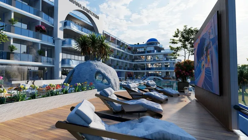 Exterior at Samana Santorini in Dubai Studio City Dubai