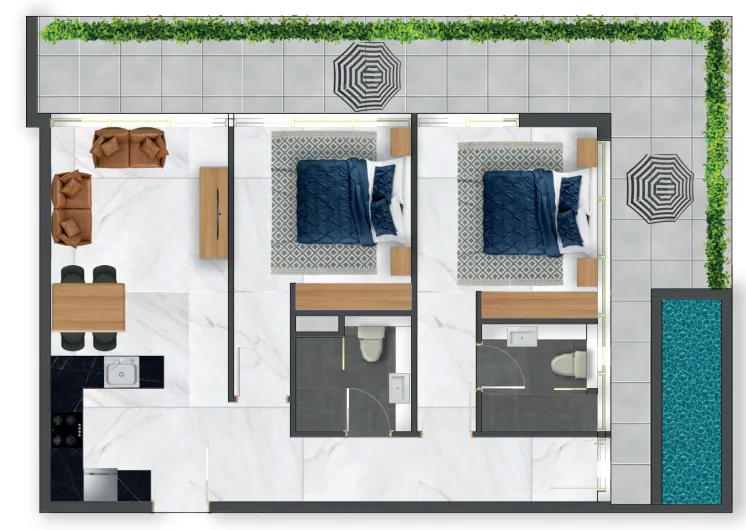 Samana Samana Waves Phase II floor plan