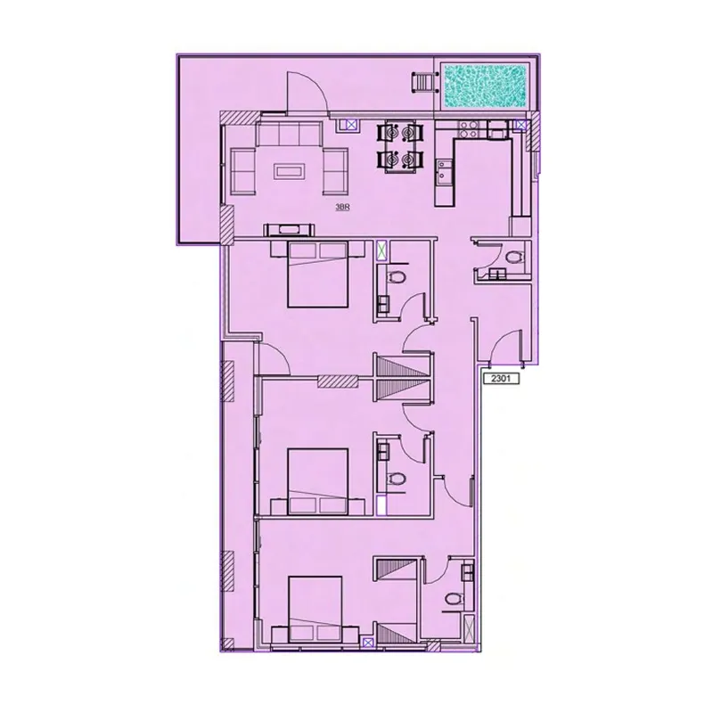 Samana Samana Waves Phase II floor plan