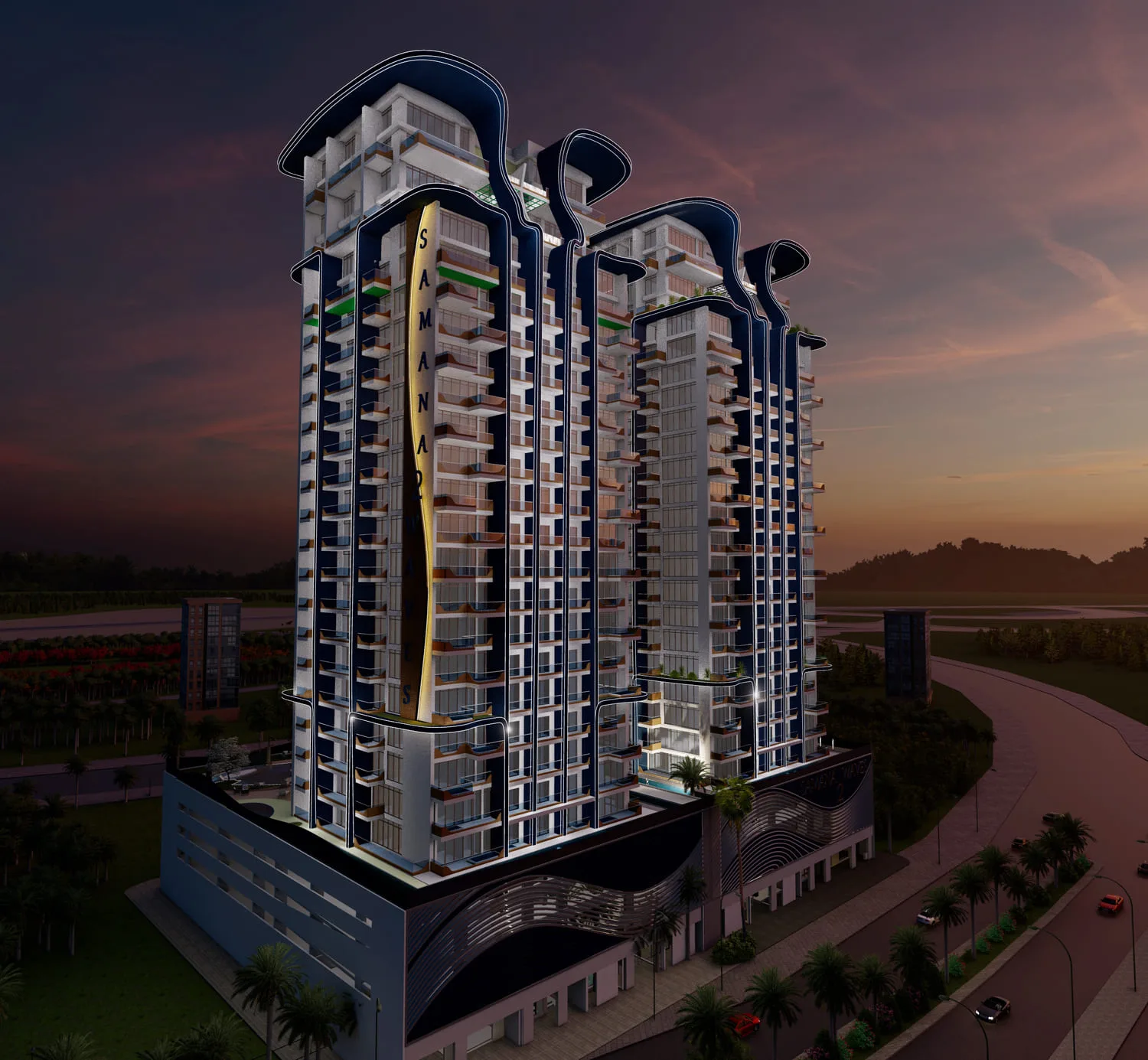 Exterior at Samana Waves Phase II in JVC (Jumeirah Village Circle) Dubai
