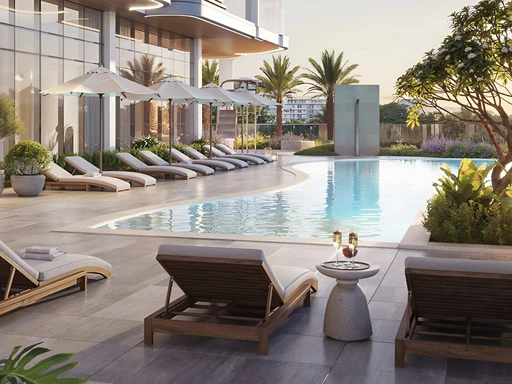 Sand Beach Pool amenity image at Rabdan Gates