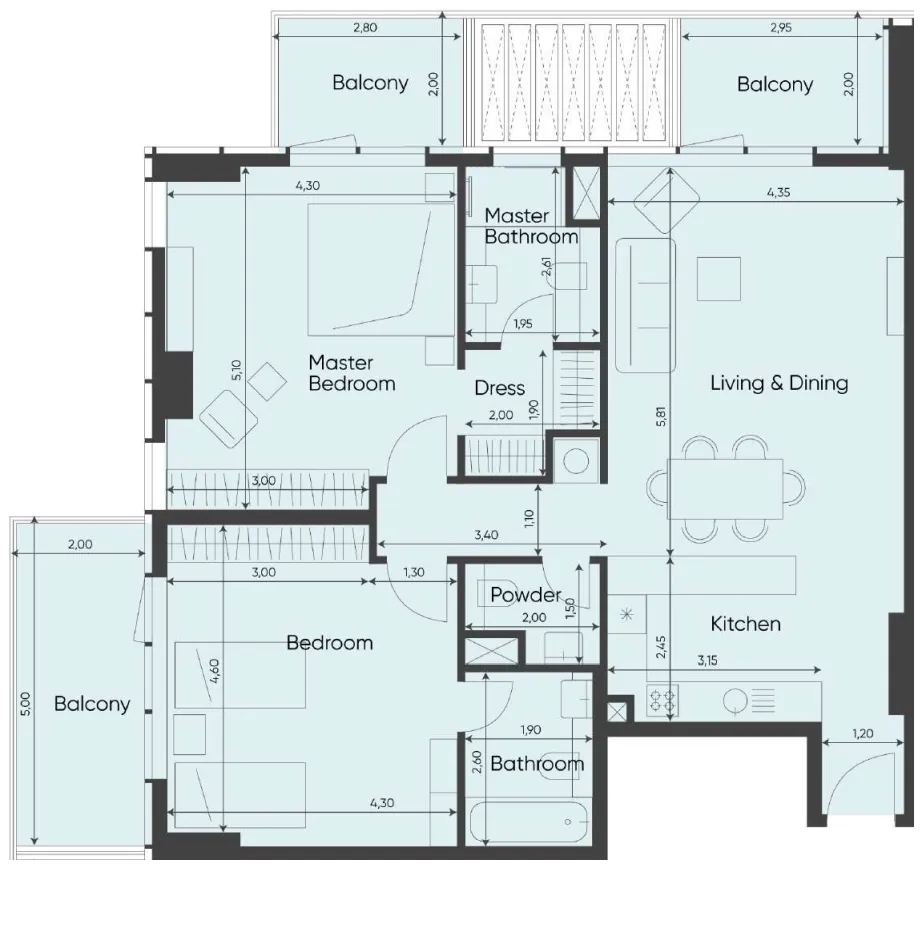 MVS Real Estate Development Sea Legend Tower One floor plan