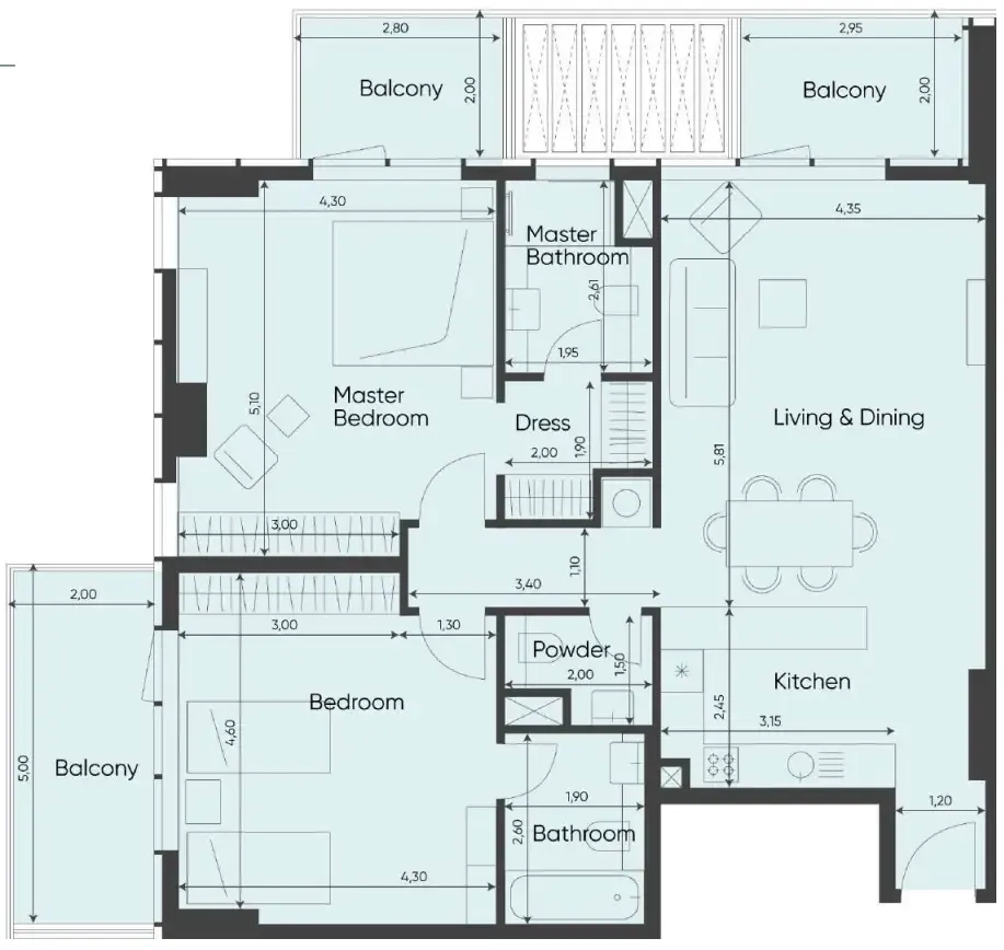 MVS Real Estate Development Sea Legend Tower One floor plan