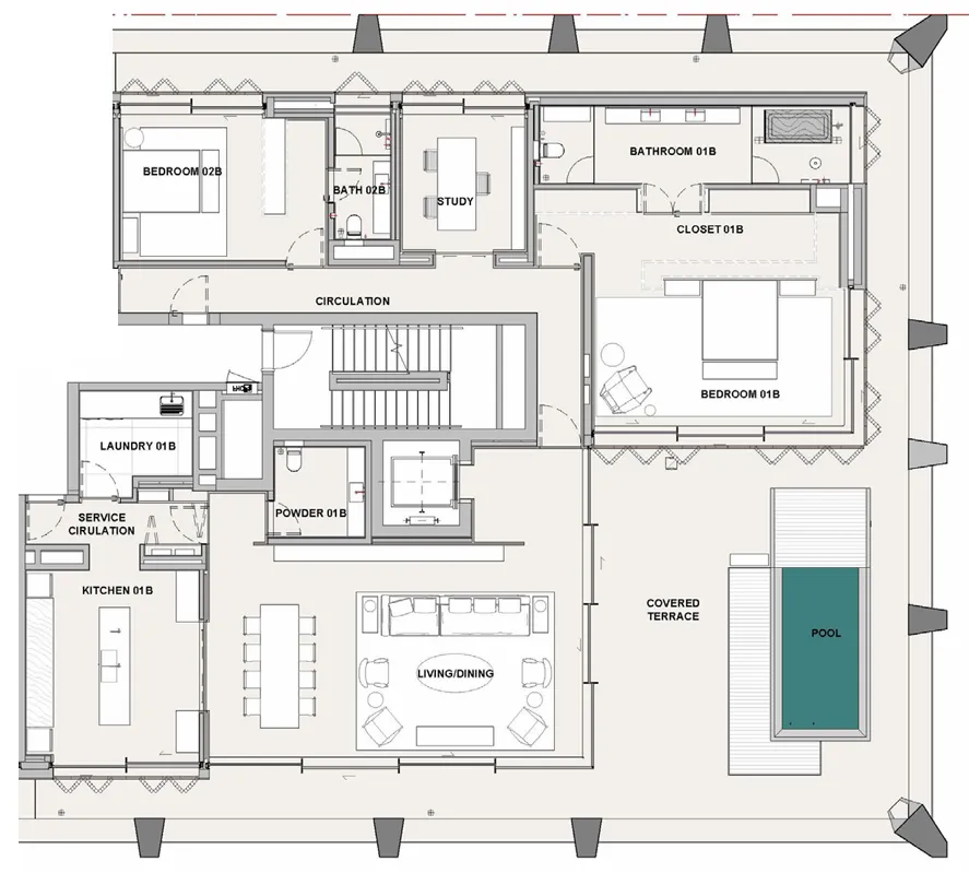 Lamar Development Sea Mirror Residences floor plan