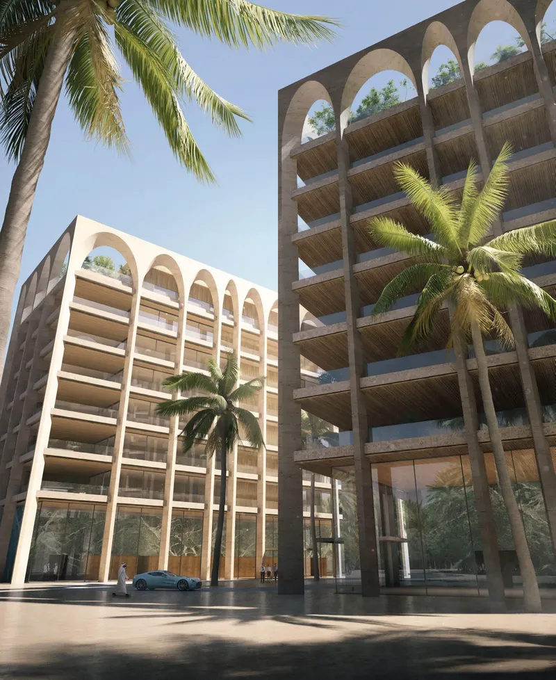 Exterior at Sea Mirror Residences in Jumeirah Second Dubai
