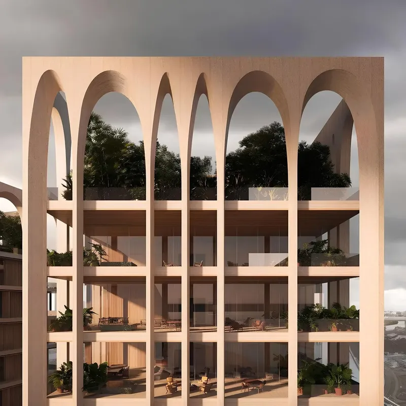 Exterior at Sea Mirror Residences in Jumeirah Second Dubai
