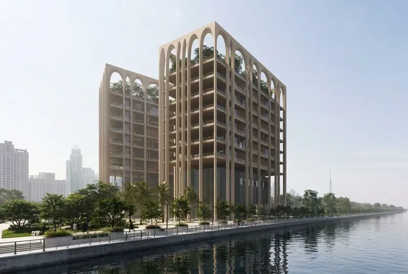 Exterior at Sea Mirror Residences in Jumeirah Second Dubai