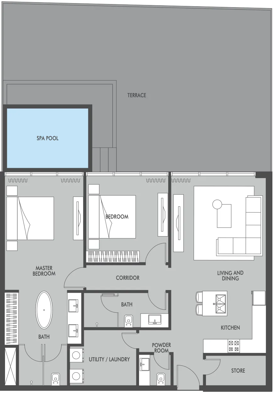 Prestige One Developments Seaside by Prestige One floor plan