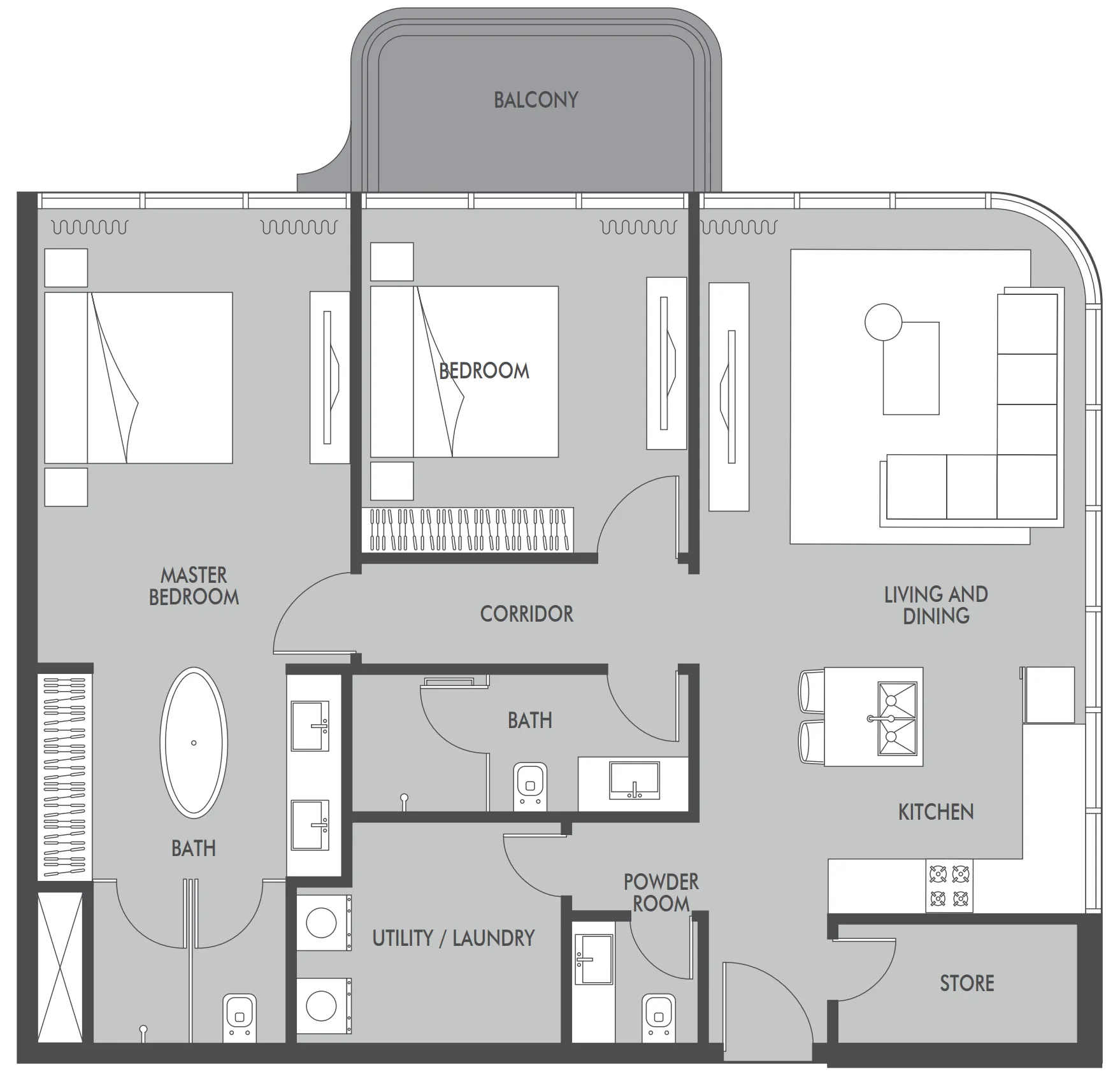 Prestige One Developments Seaside by Prestige One floor plan