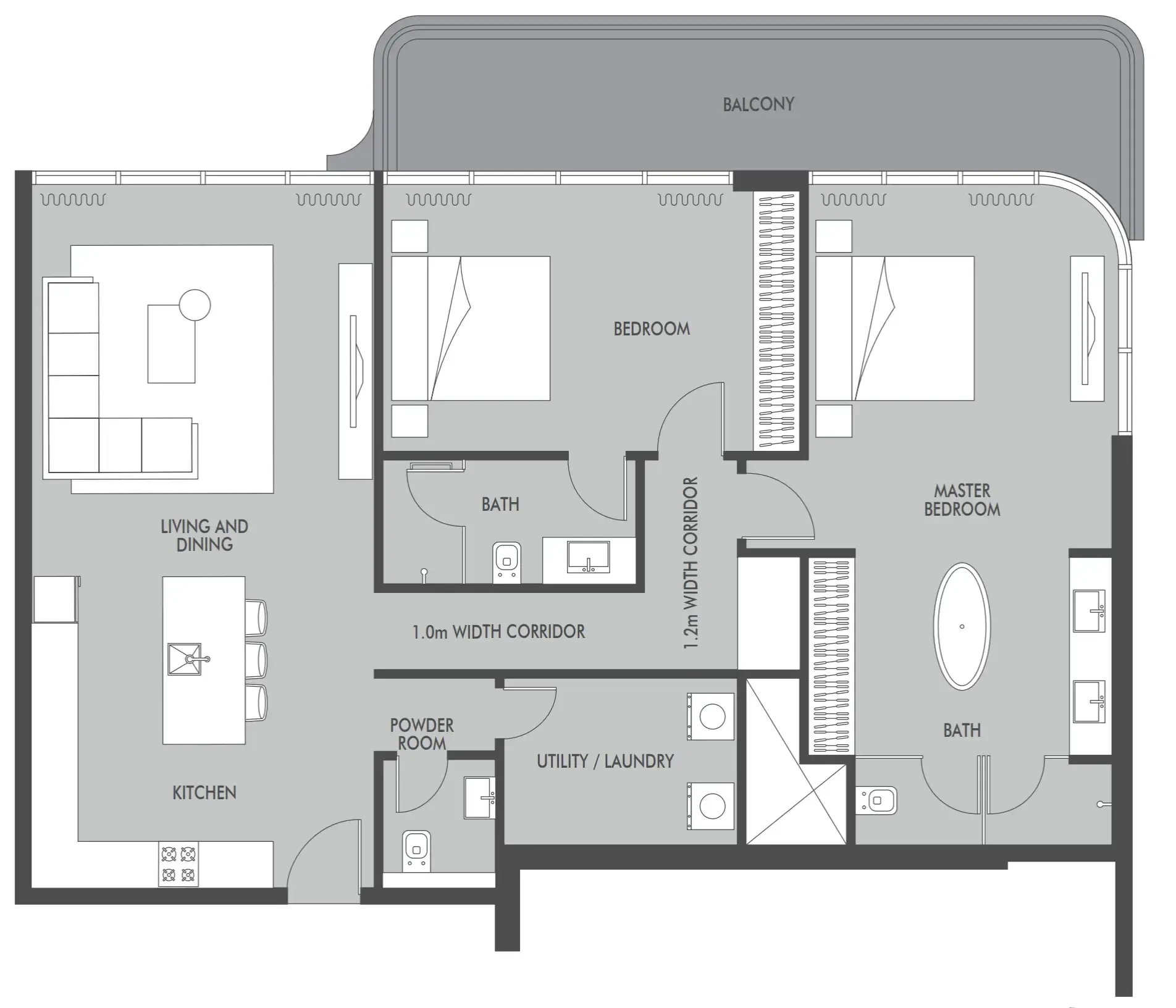 Prestige One Developments Seaside by Prestige One floor plan