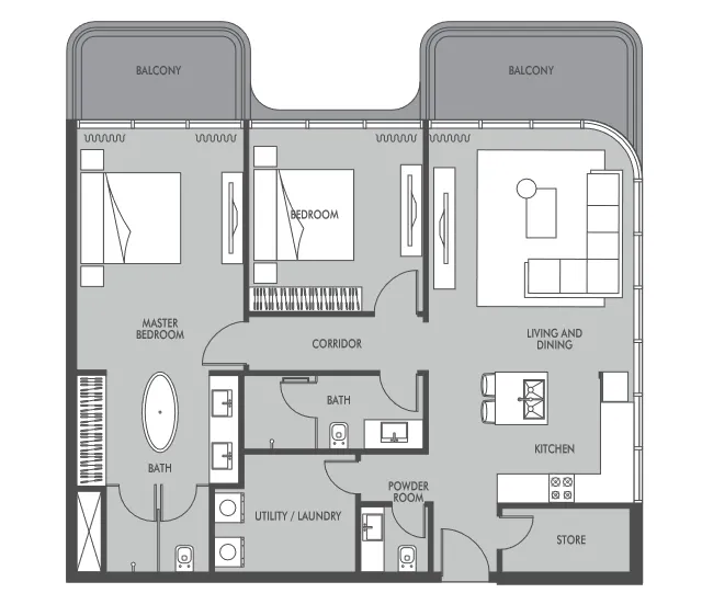 Prestige One Developments Seaside by Prestige One floor plan