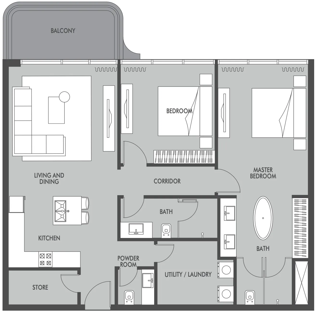 Prestige One Developments Seaside by Prestige One floor plan