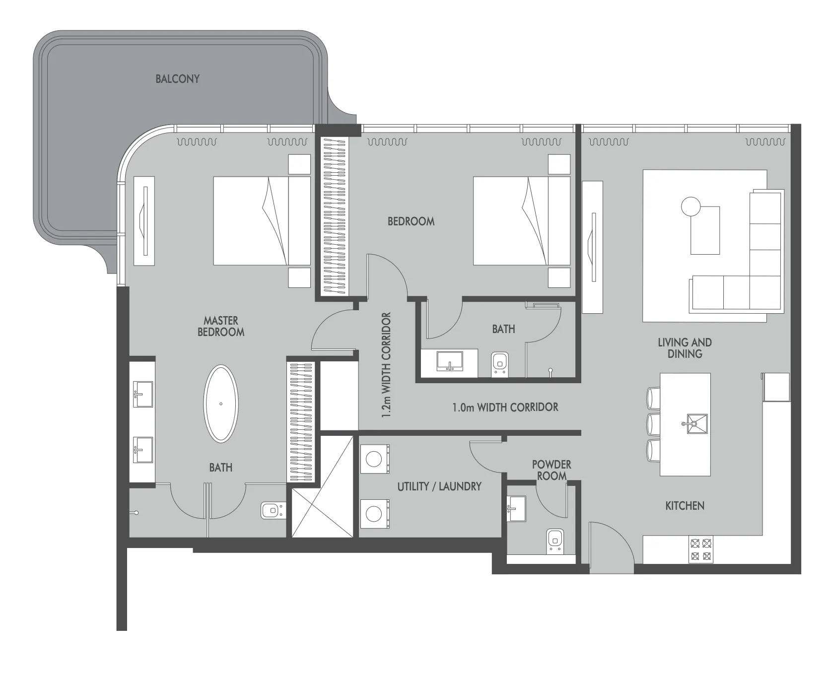 Prestige One Developments Seaside by Prestige One floor plan