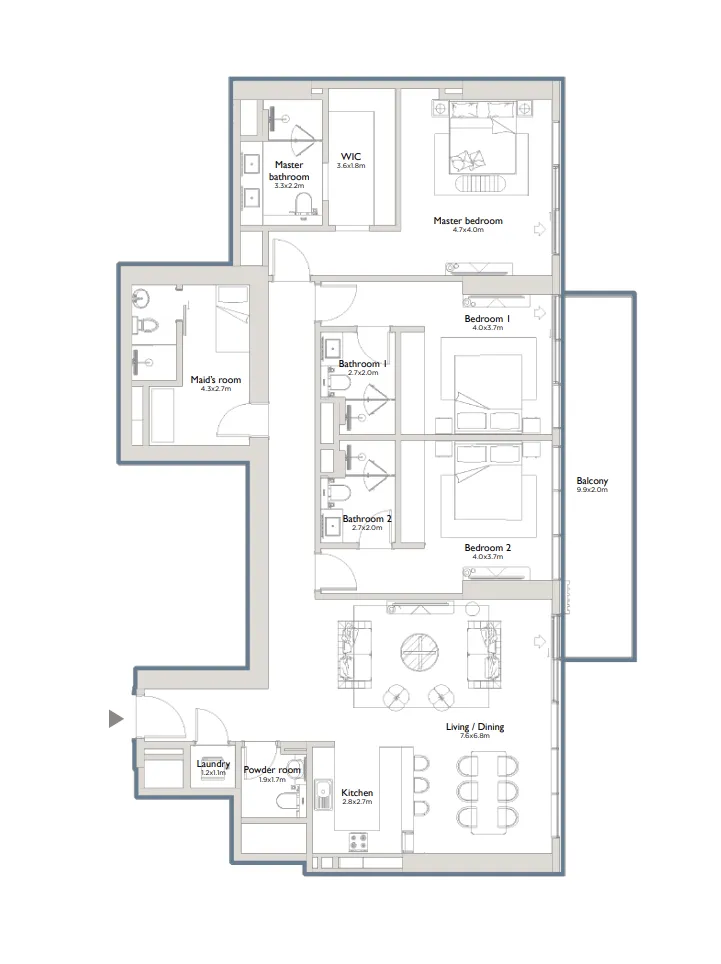 Palma Holding Serenia District East Residences floor plan