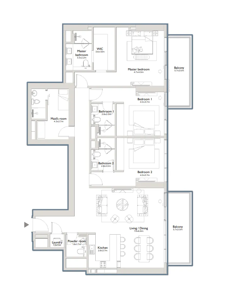 Palma Holding Serenia District East Residences floor plan