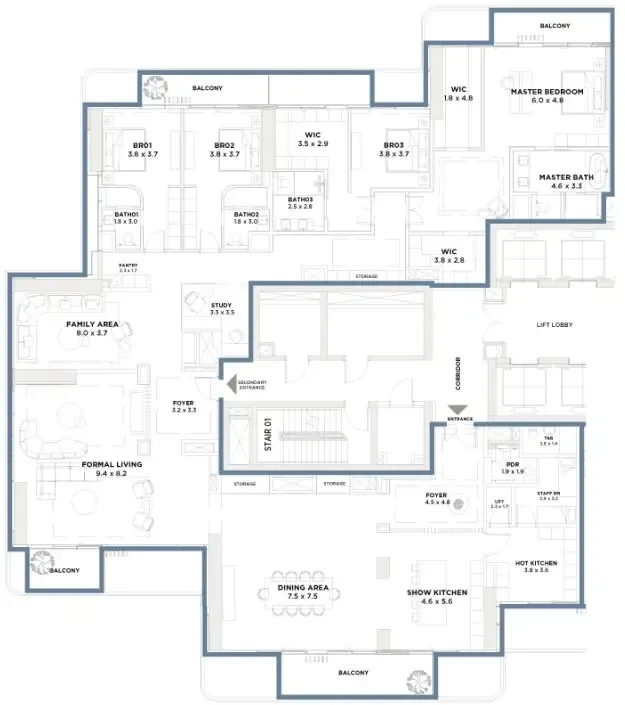 Palma Holding Serenia District West Residence floor plan