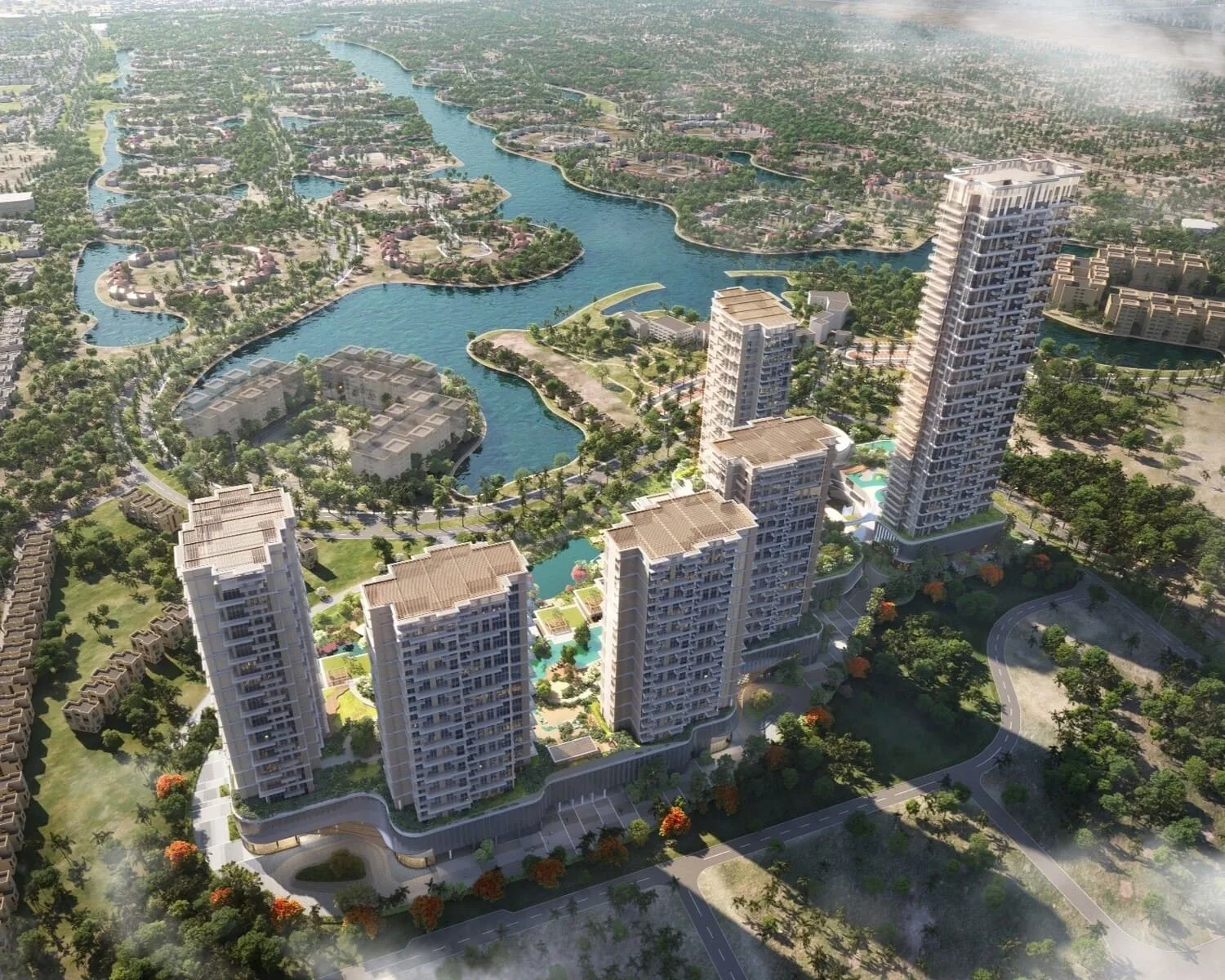 Exterior at Serenia District West Residence in Jumeirah Islands Dubai