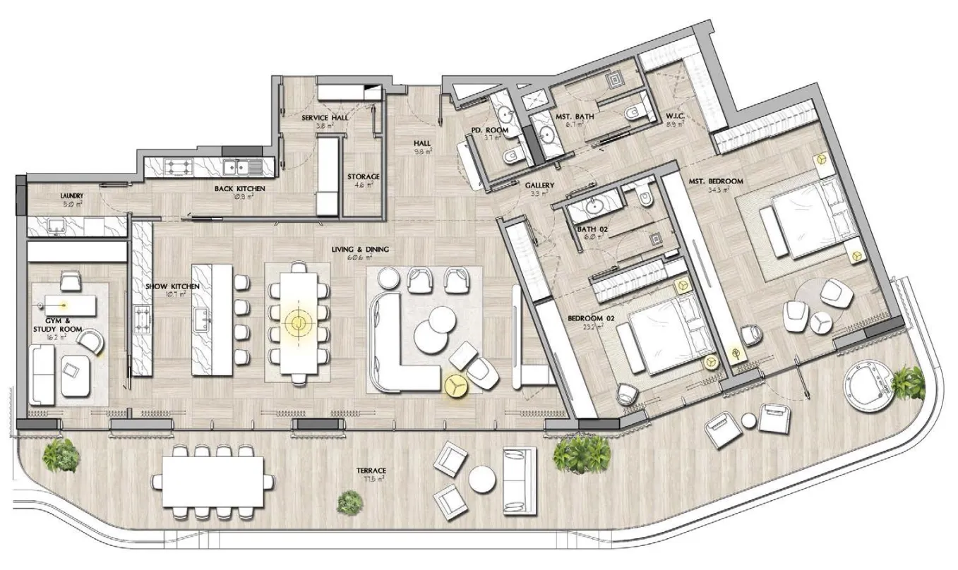 IMKAN Properties Sha Residence Emirates floor plan