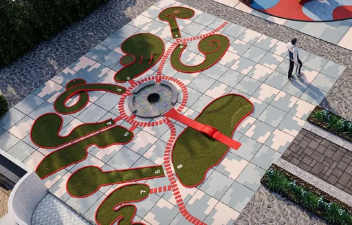 Shaded Mini Golf Corner amenity image at Golden Woods Albab Views