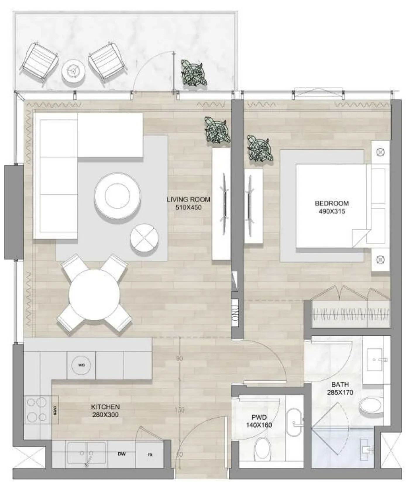 RAK Properties Skai Mina floor plan