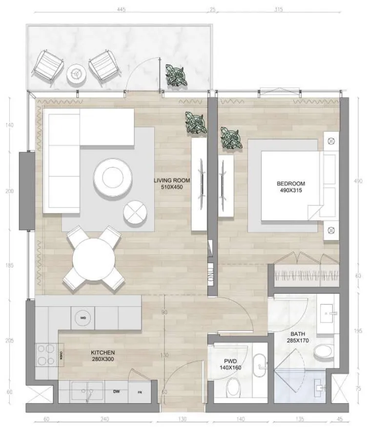 RAK Properties Skai Mina floor plan