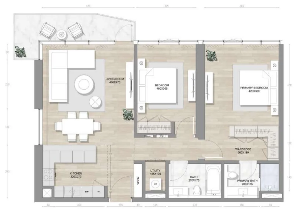 RAK Properties Skai Mina floor plan