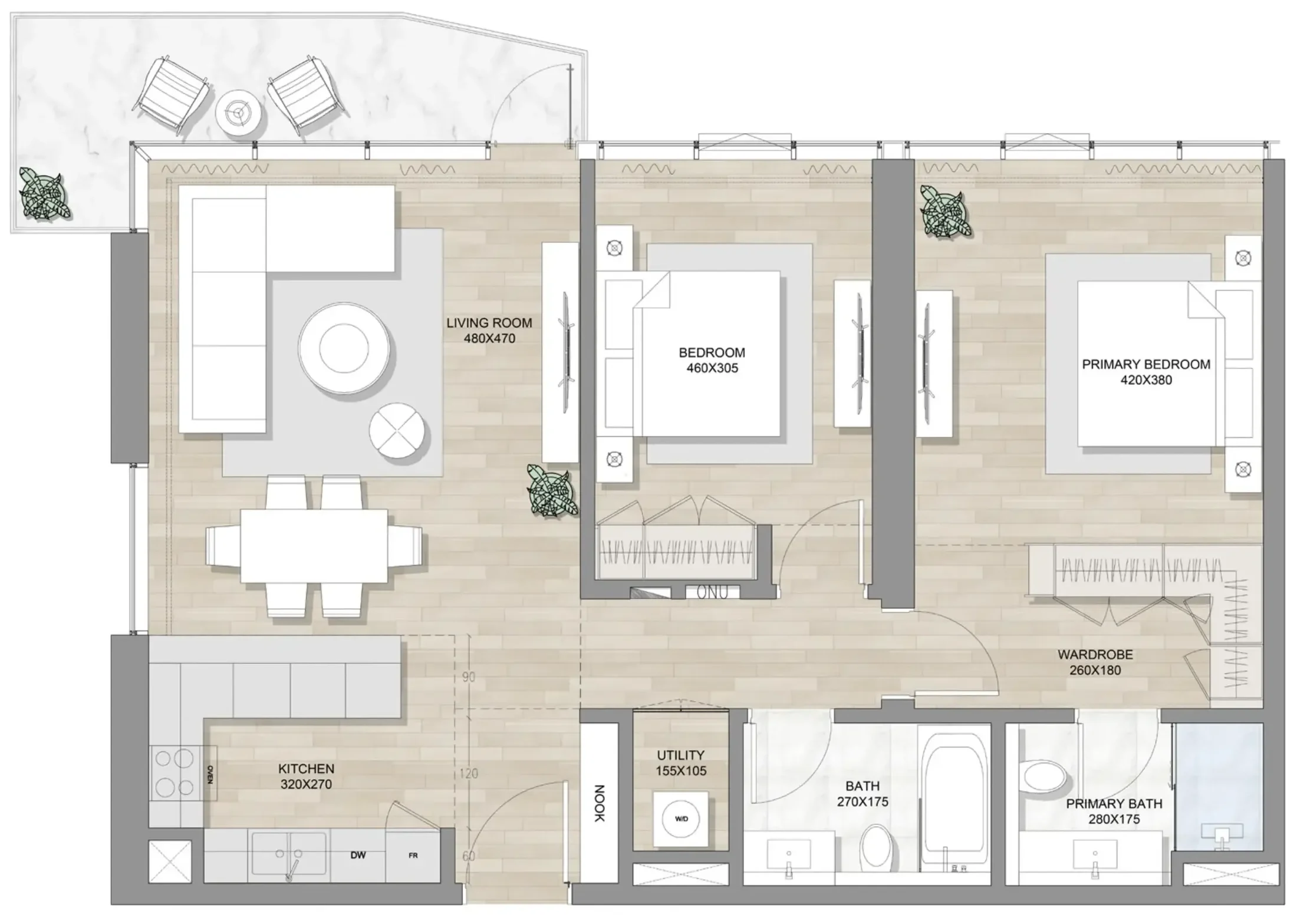 RAK Properties Skai Mina floor plan