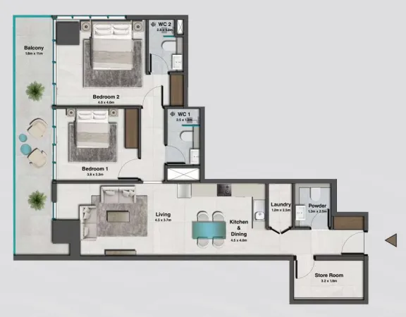 HRE Development Sky Hills Residence 2 floor plan