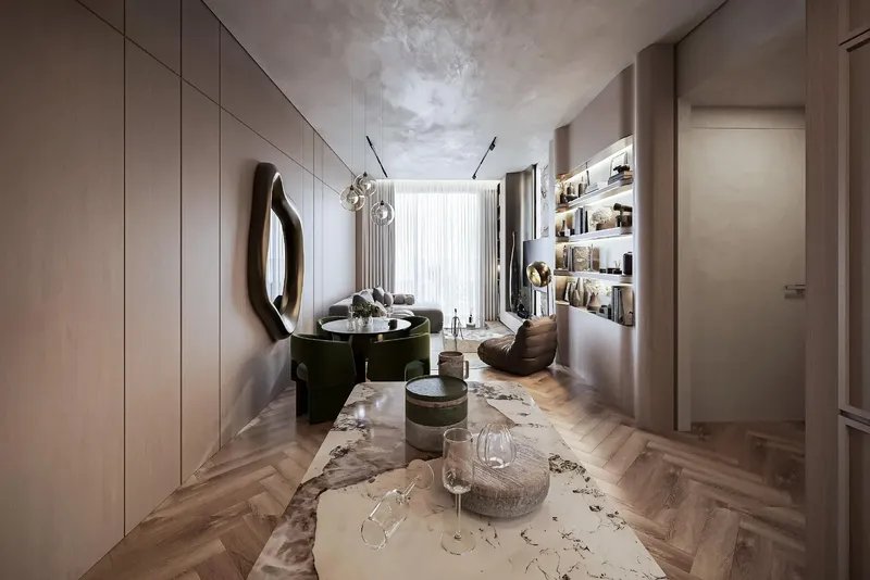 Interior at Sky Line by Peace Homes in Dubai