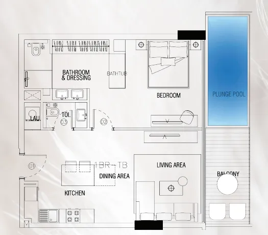 Peace Homes Development Sky Suites floor plan