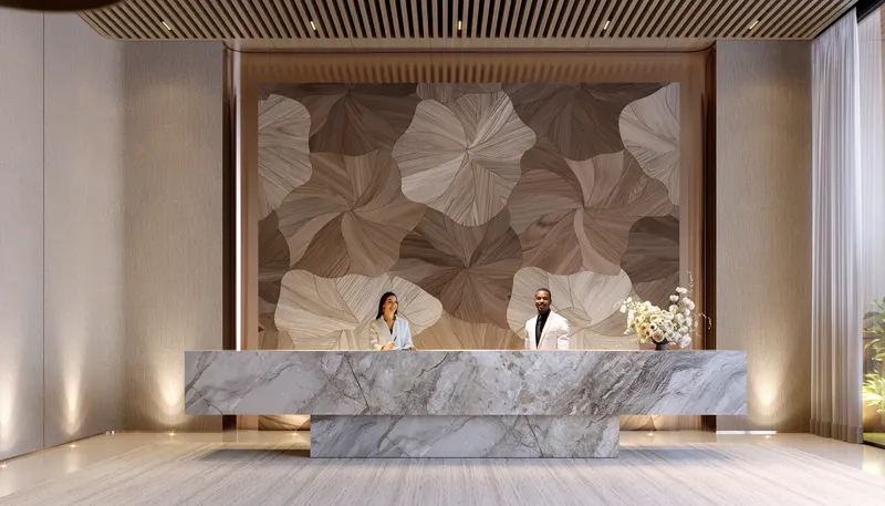 Lobby at SkyGate Tower in JVT (Jumeirah Village Triangle) Dubai