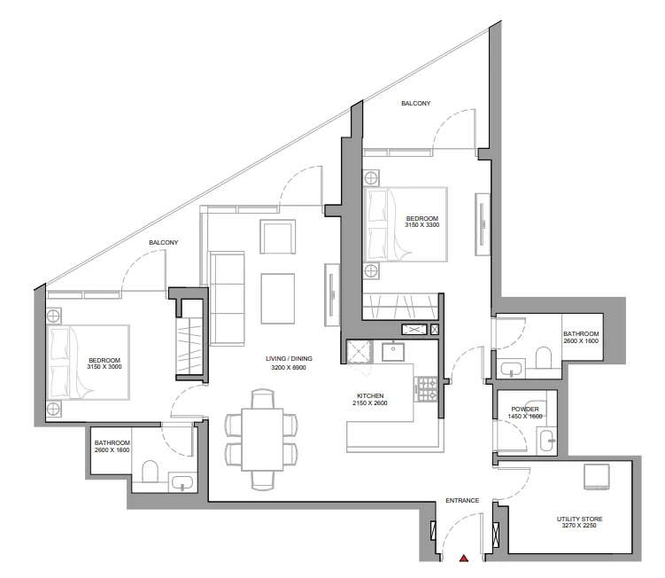 Sobha Skyvue Stellar floor plan