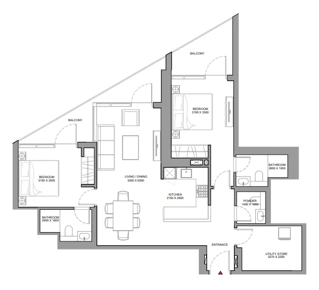 Sobha Skyvue Stellar floor plan