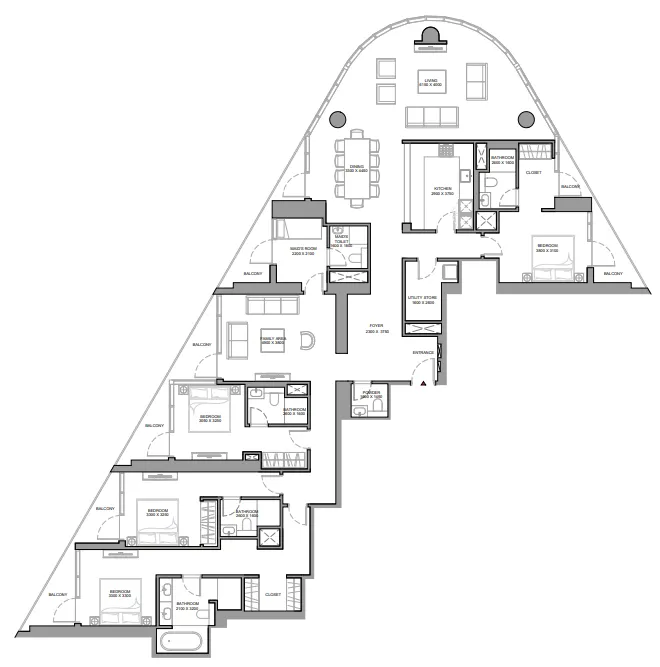 Sobha Skyvue Stellar floor plan