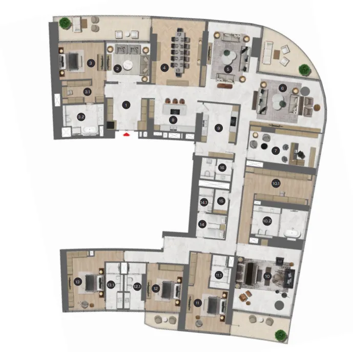 Sobha Sobha Seahaven floor plan