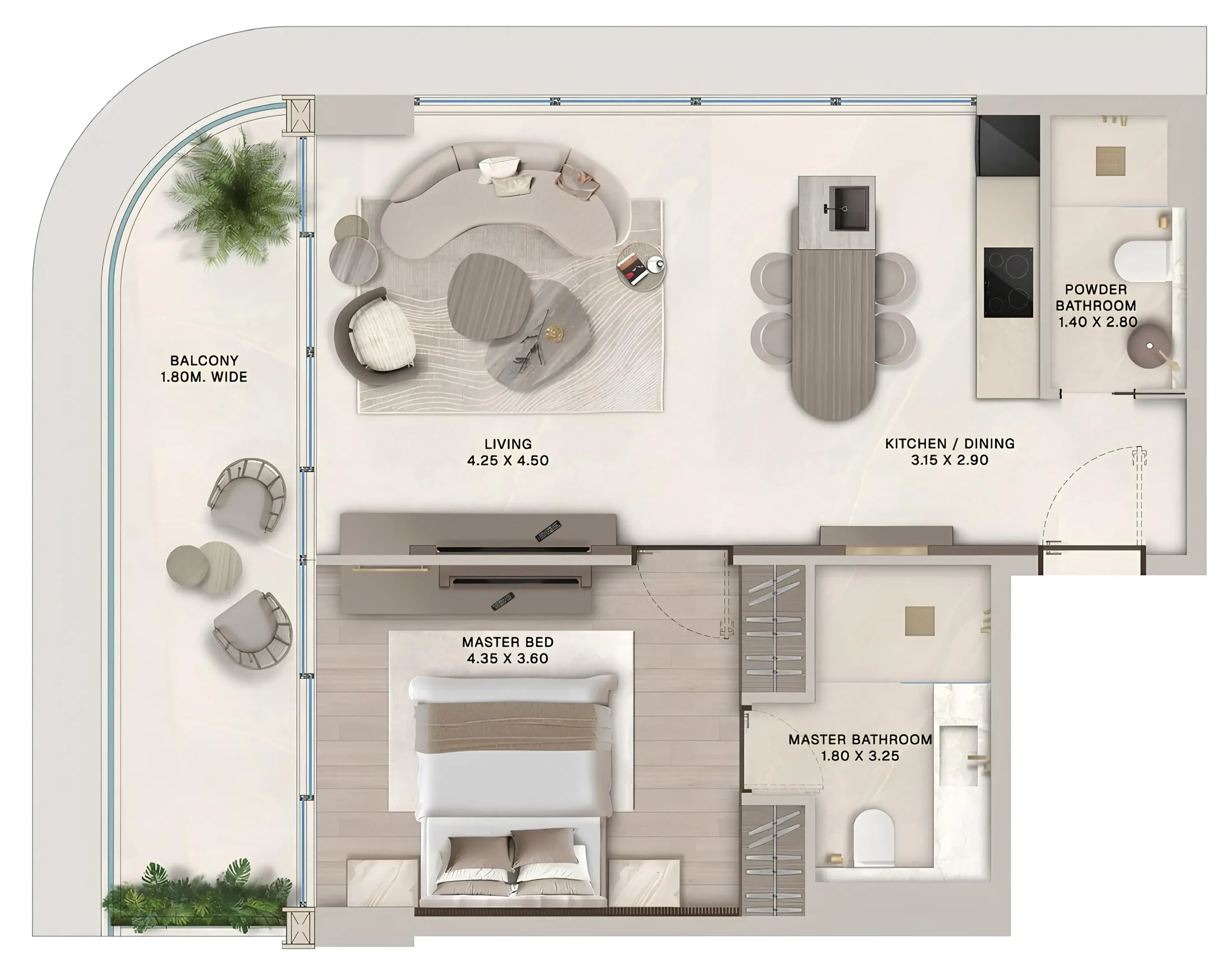 Al Huzaifa Properties Soléva Beach Residences floor plan