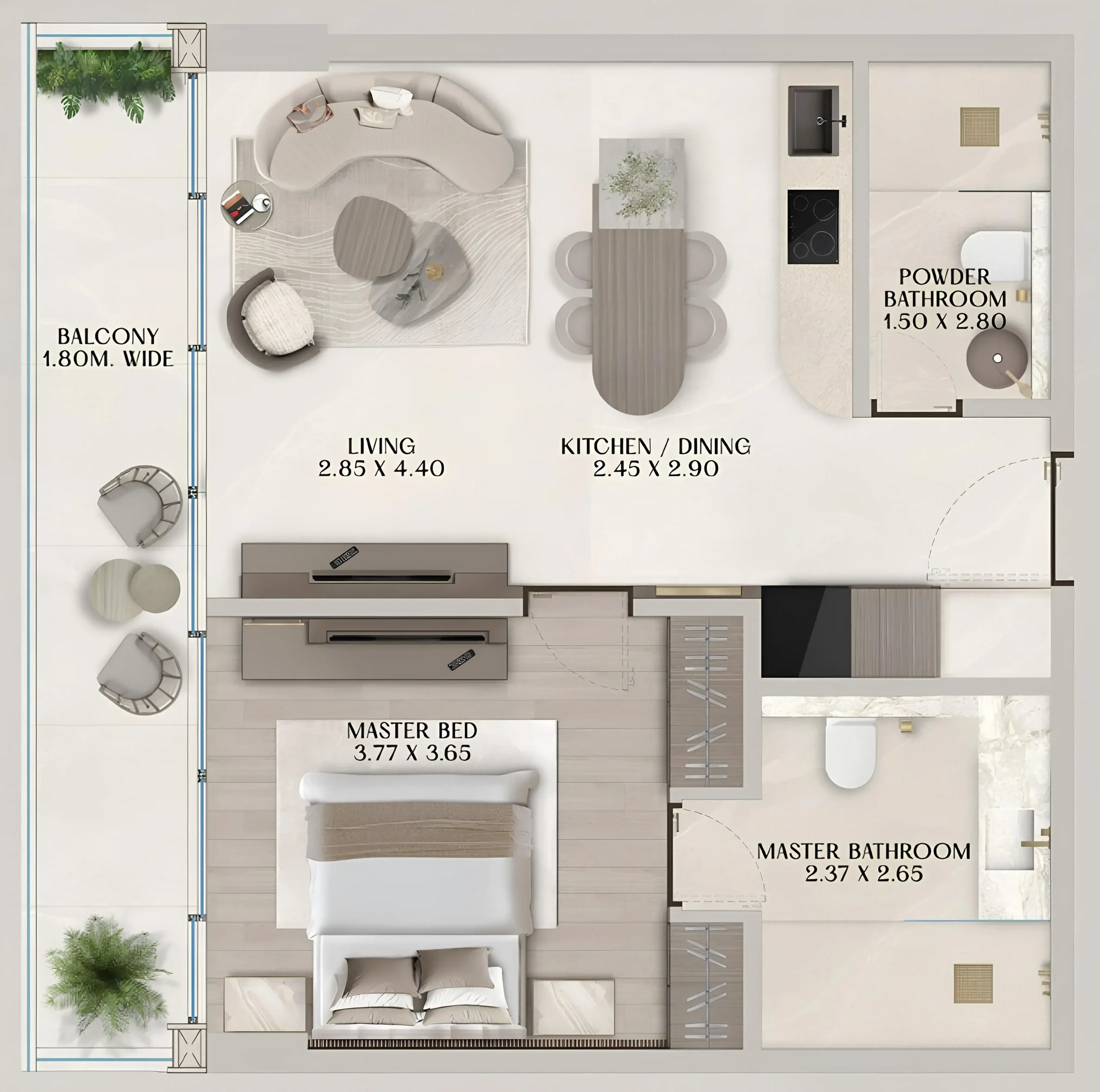 Al Huzaifa Properties Soléva Beach Residences floor plan