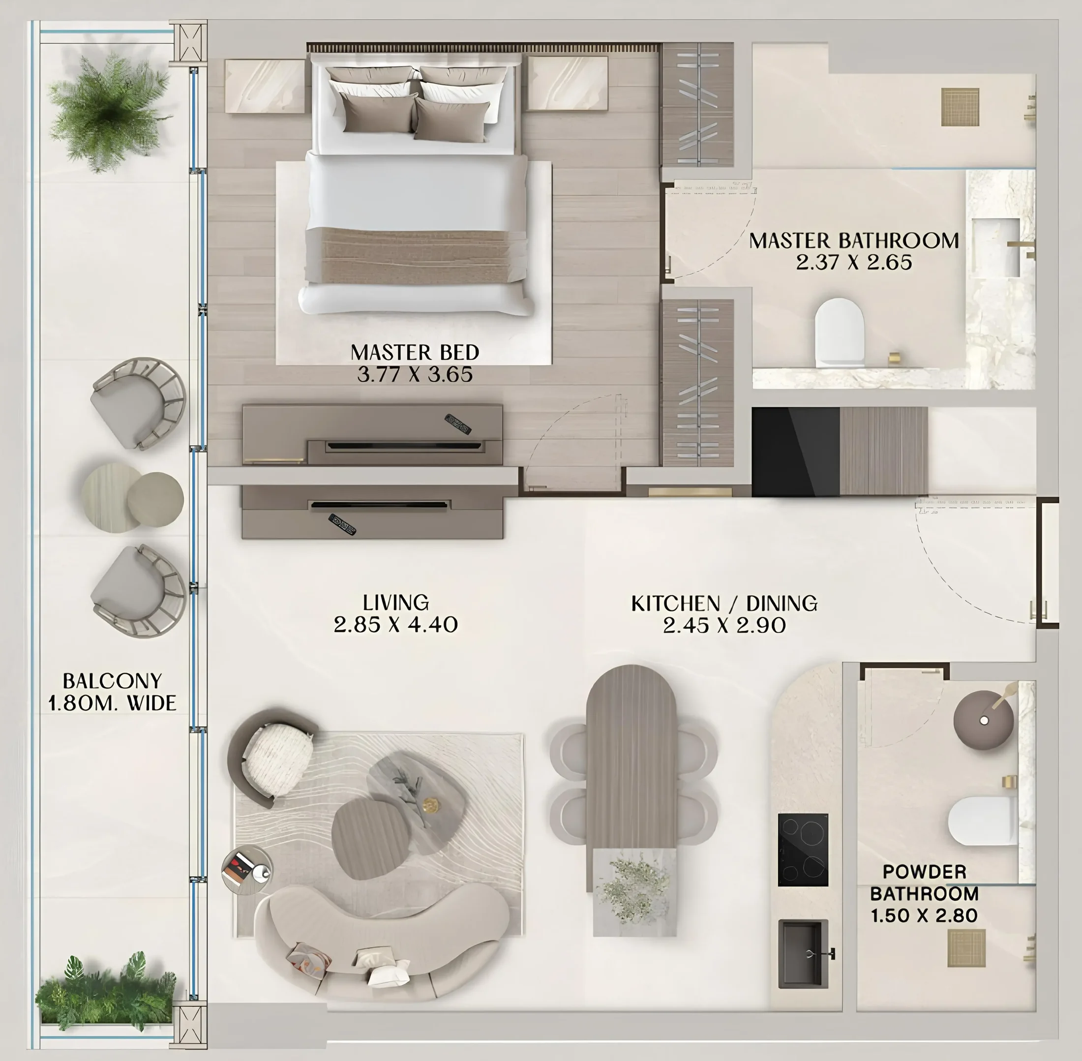 Al Huzaifa Properties Soléva Beach Residences floor plan