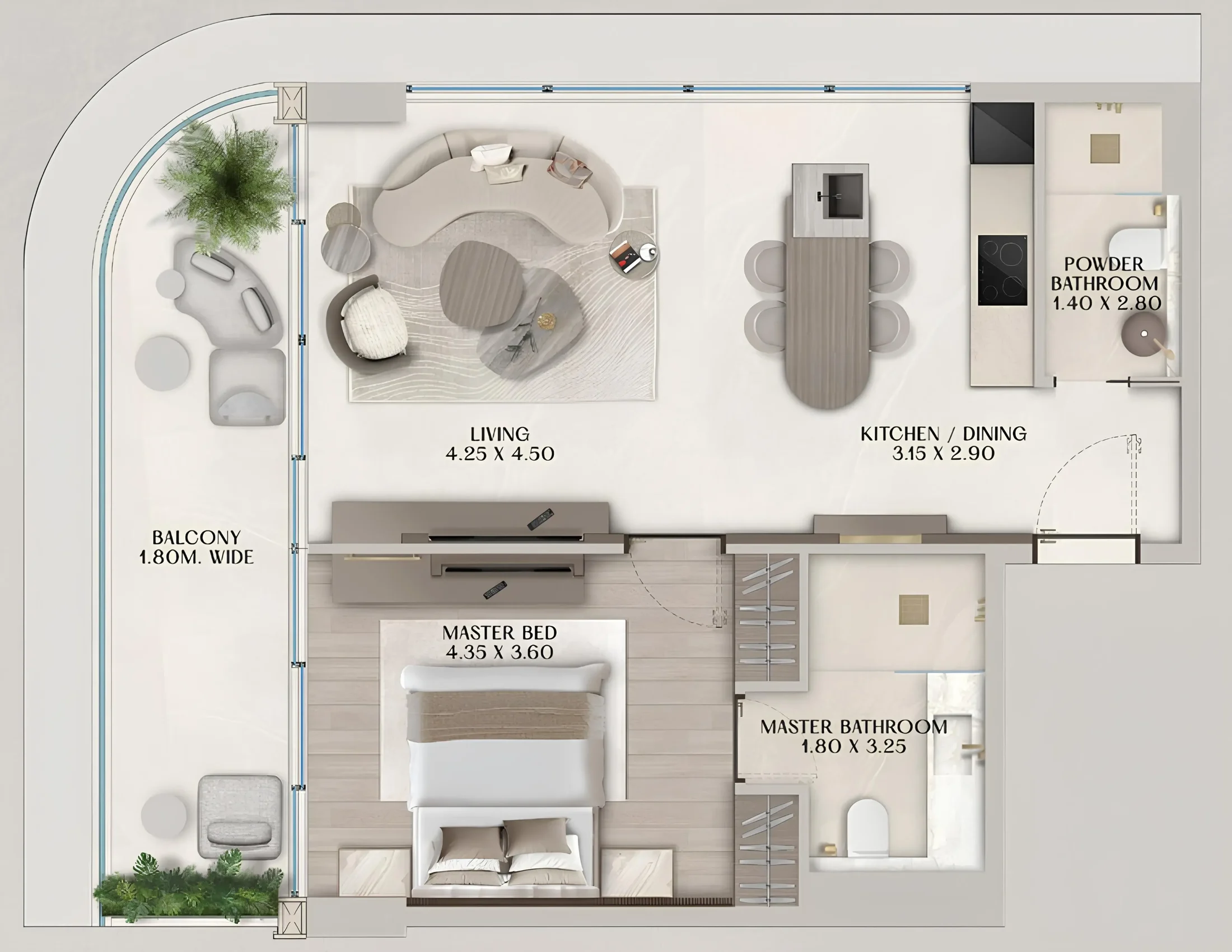 Al Huzaifa Properties Soléva Beach Residences floor plan