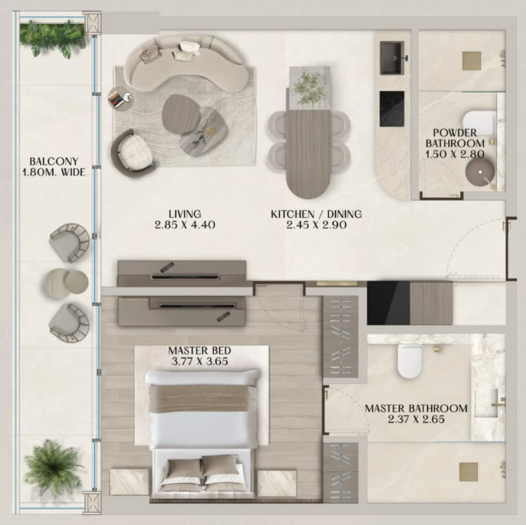 Al Huzaifa Properties Soléva Beach Residences floor plan