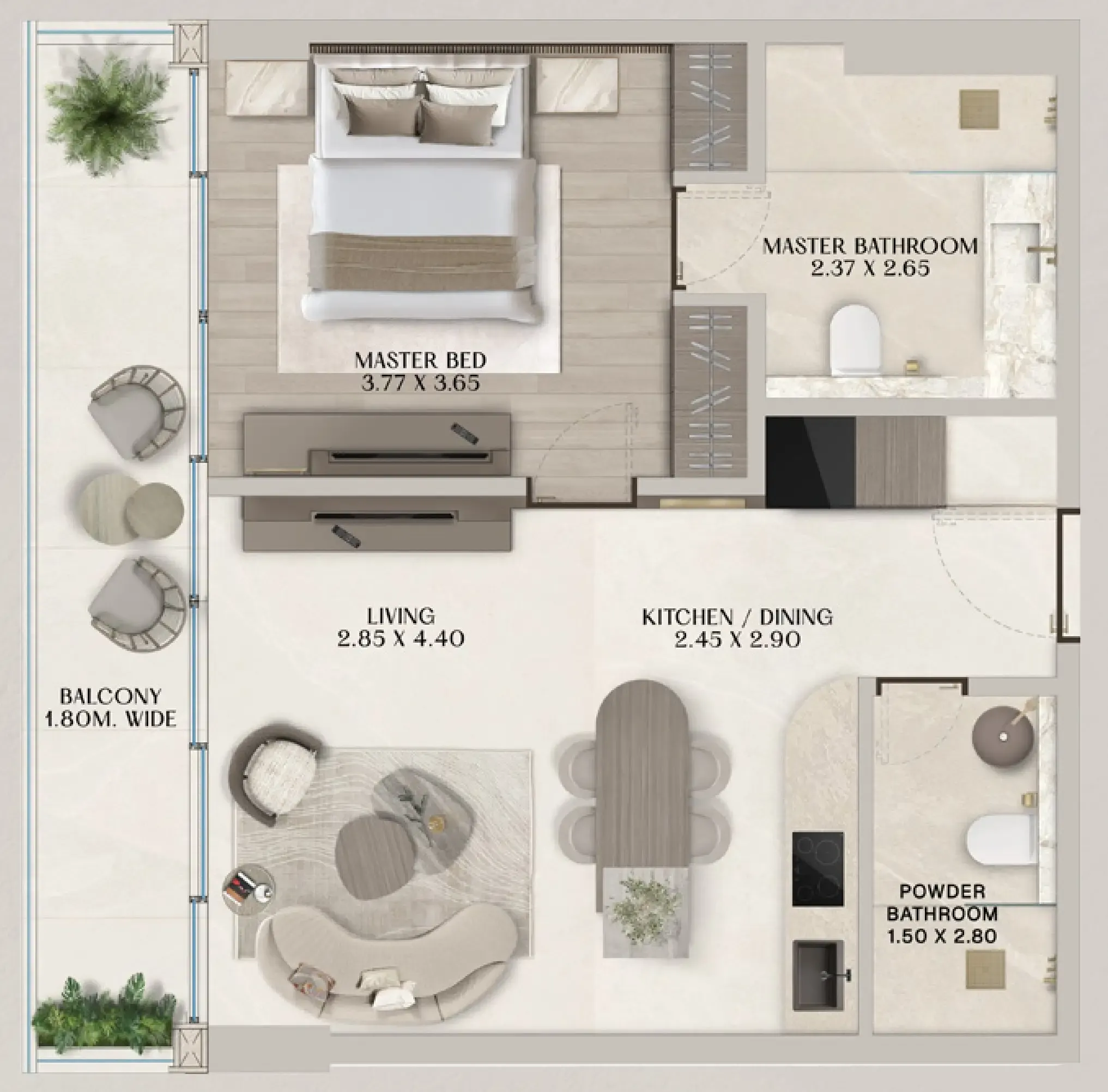 Al Huzaifa Properties Soléva Beach Residences floor plan