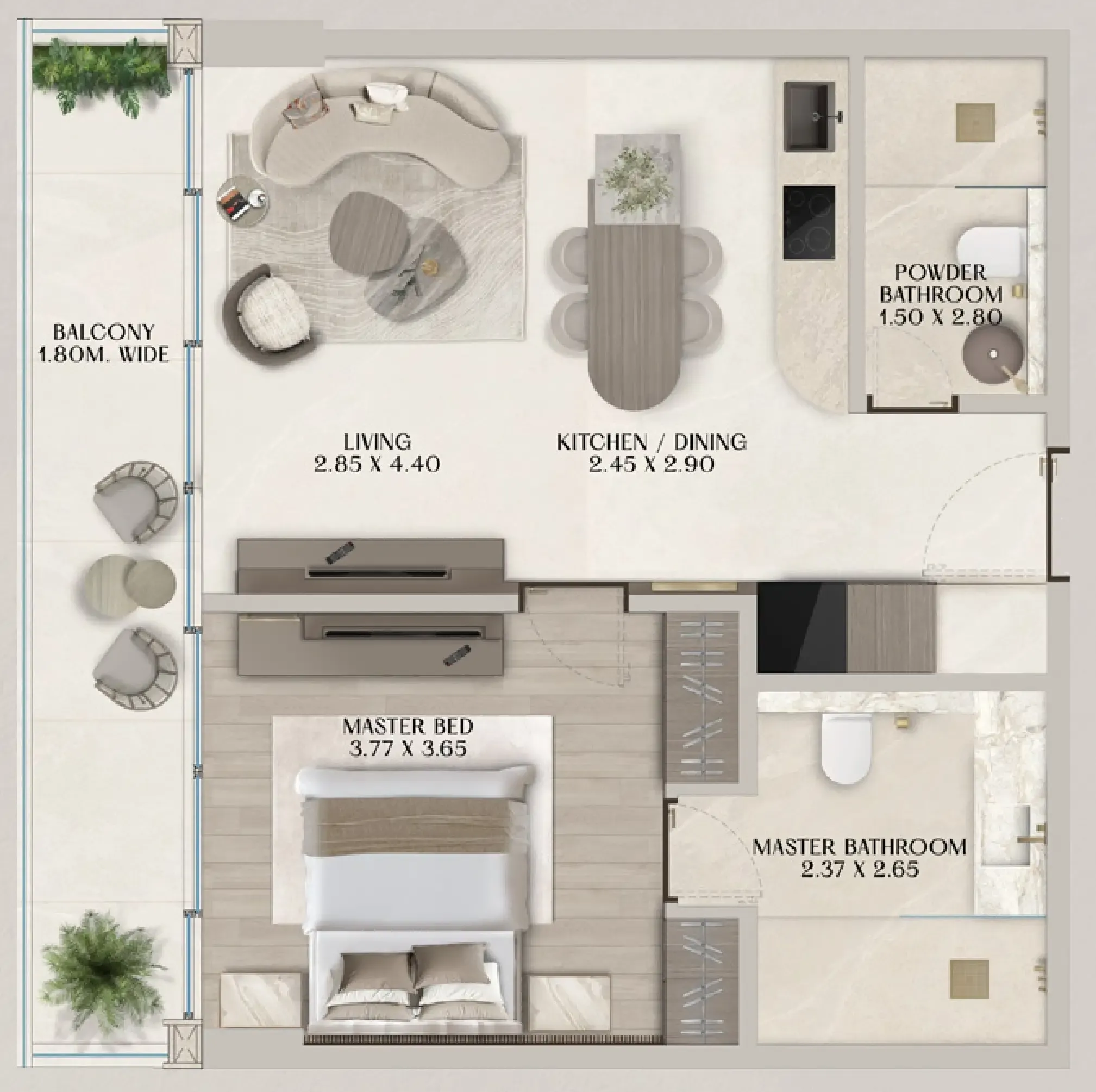Al Huzaifa Properties Soléva Beach Residences floor plan