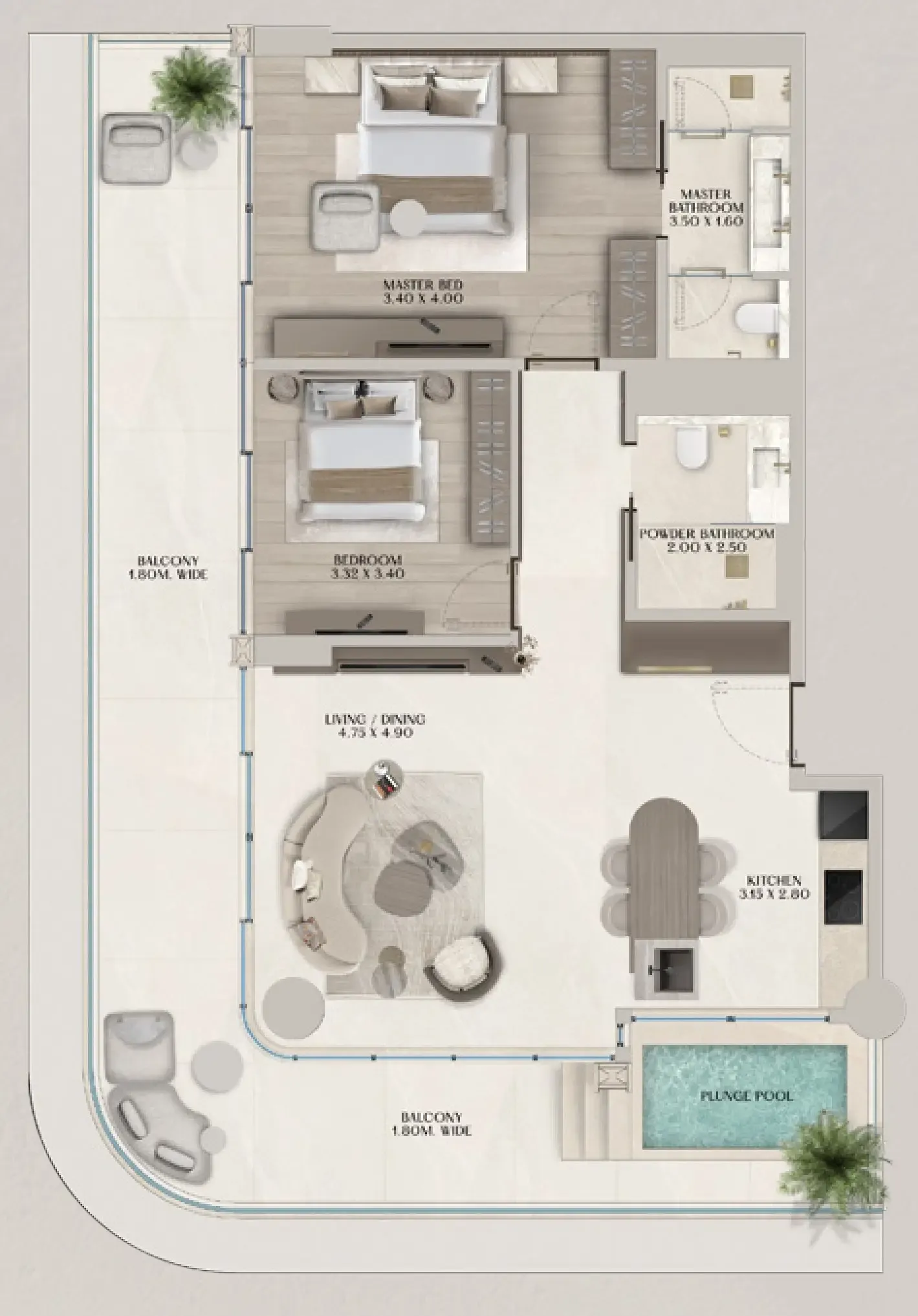 Al Huzaifa Properties Soléva Beach Residences floor plan